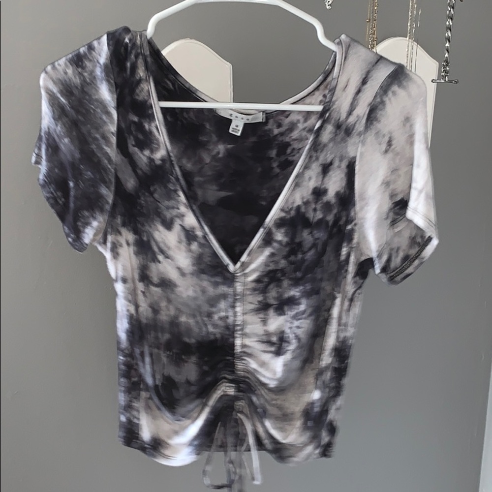 Black & White tie up shirt